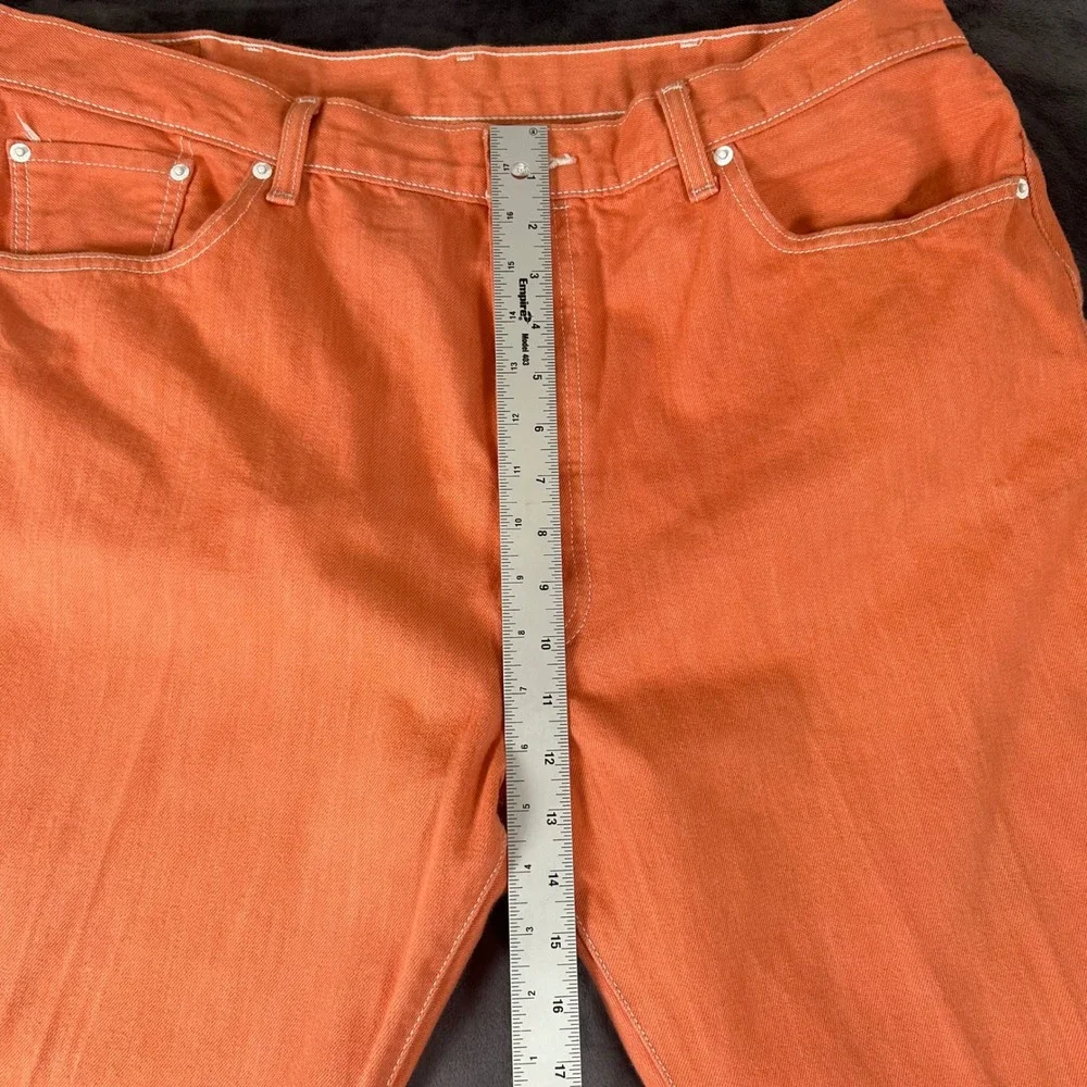 Levi's 501 Original Fit Jeans Mens 42x32 Orange Button Fly